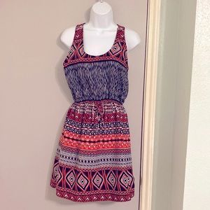 Speed control tribal sleeveless dress